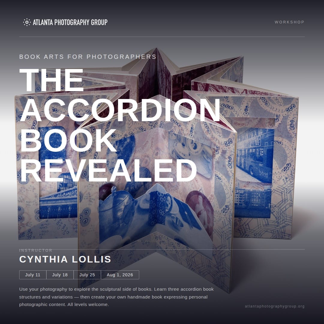 Workshop - Book Arts for Photographers - The Accordion Book Revealed