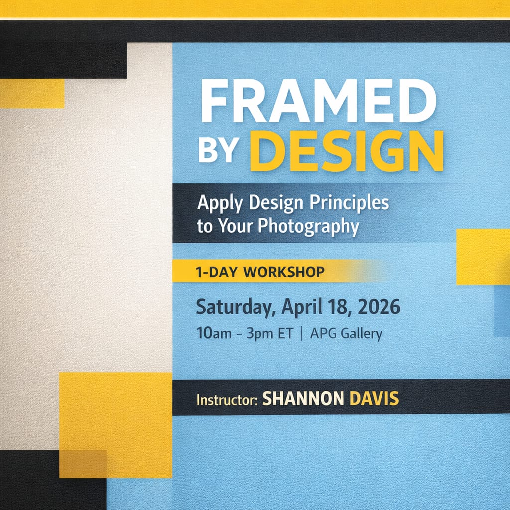 Workshop - Framed by Design-Apply Design Principles to Your Photography