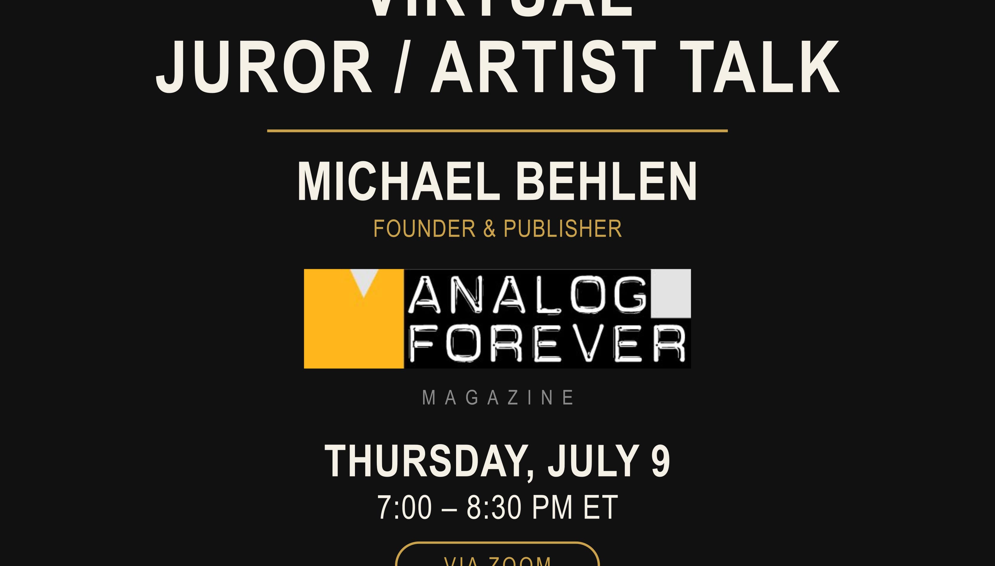 Juror/Artist Talk: #filmisnotdead 2026